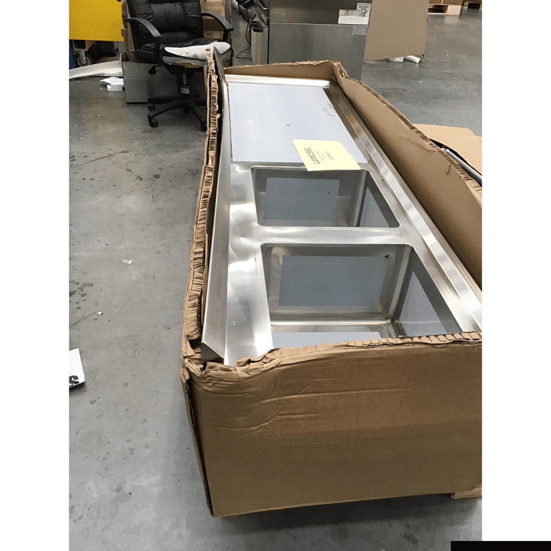 CLEARANCE - Modular System Double Left Sink Bench with Pot Undershelf - DSB7-2400L/A-NSW1991