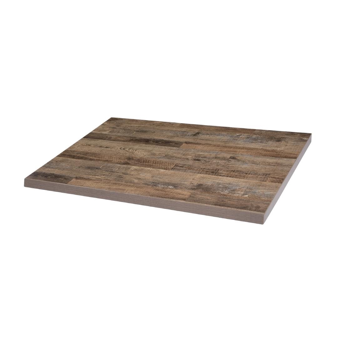 Bolero Pre-drilled Rectangular Table Top Urban Dark 1100x700mm - DT440