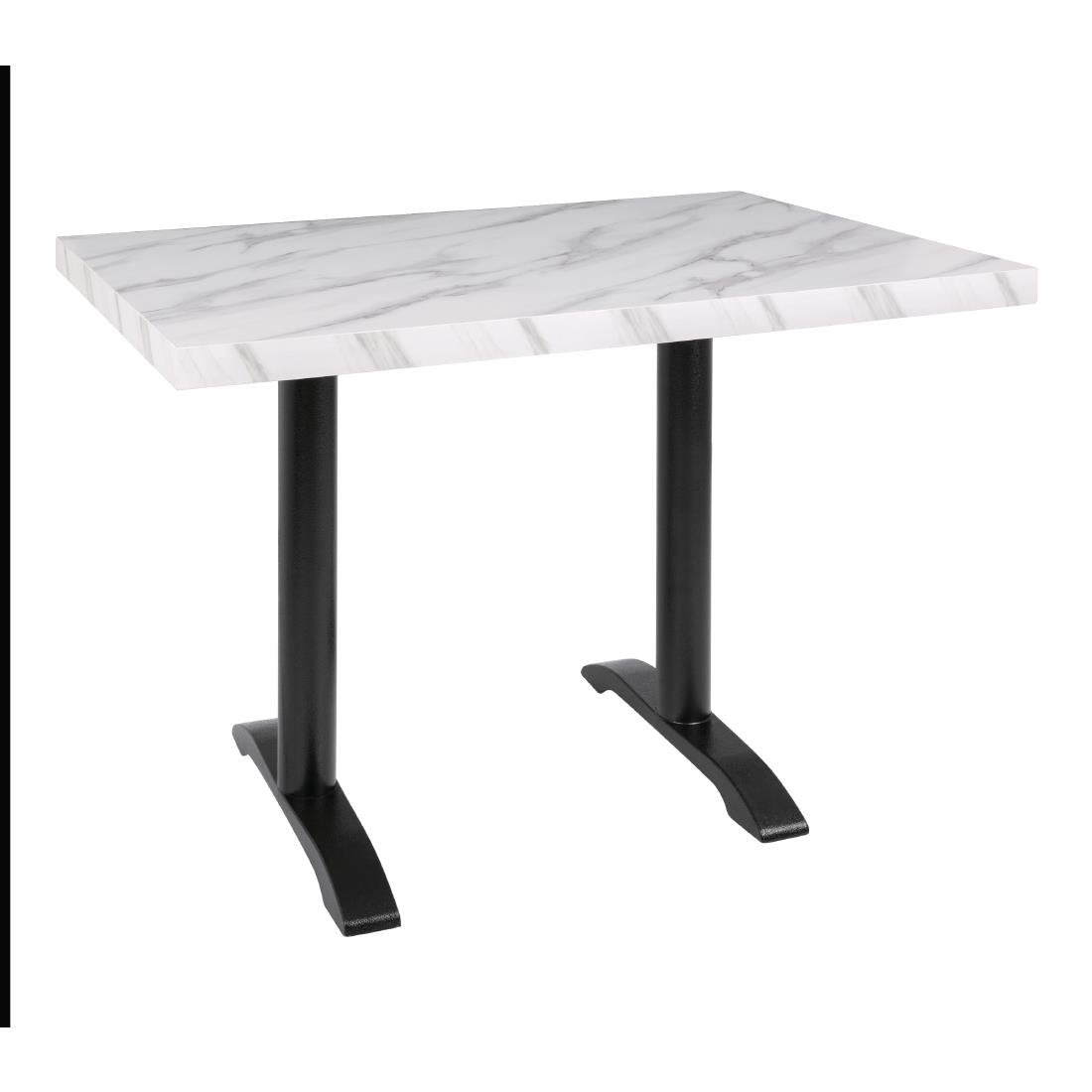 Bolero Pre-drilled Rectangular Table Top Marble Effect 1100x700mm - DT447