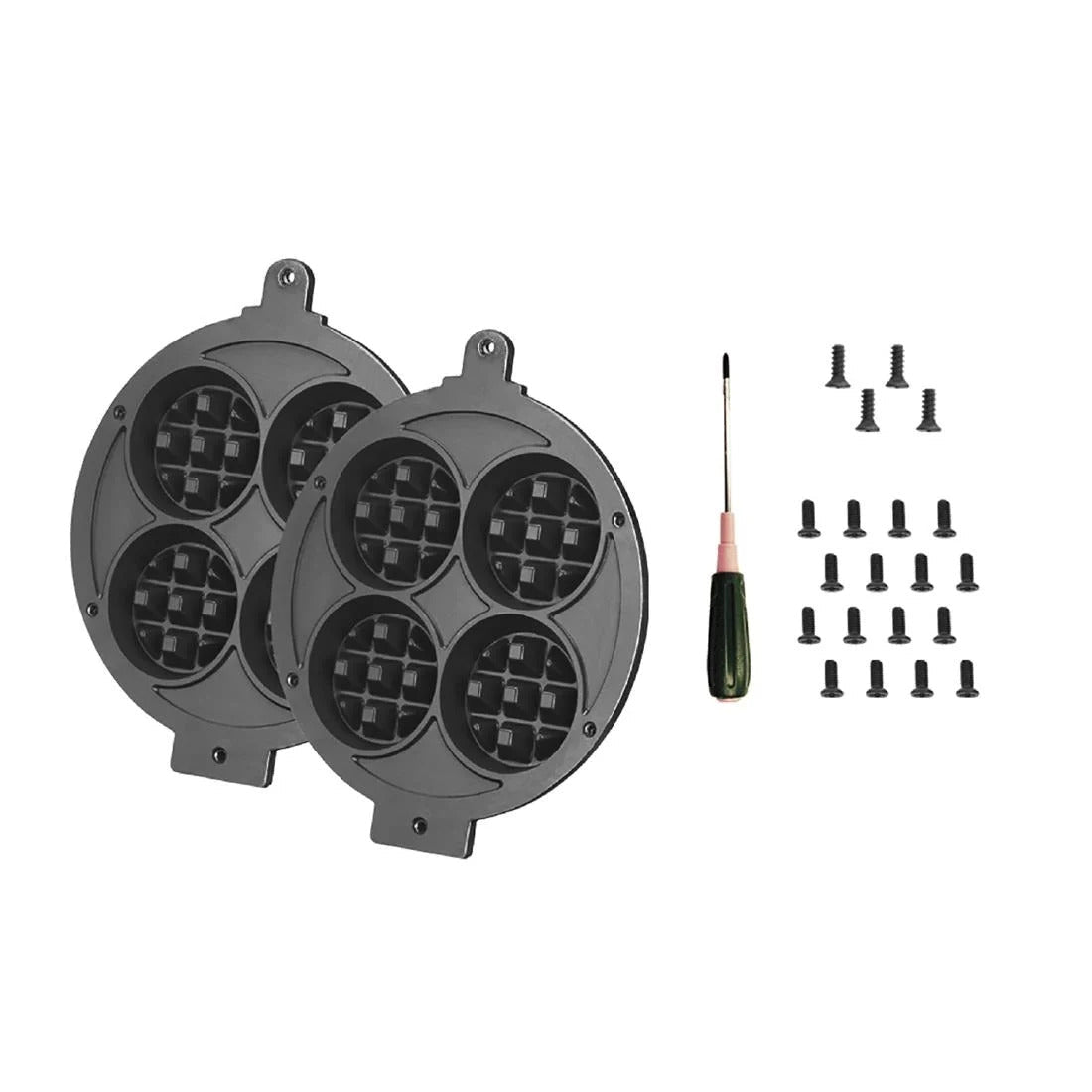 Waring Mini-Belgian Waffle Replacement Kit (2 Plates, Screws, Screwdriver) for WMB400XNNA only - DU007