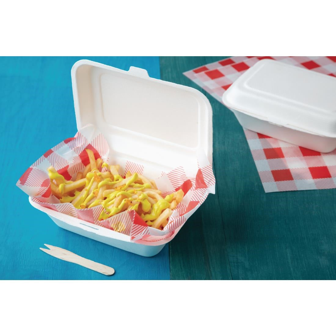 Fiesta Compostable Biodegradable Disposable Wooden Chip Forks (Pack of 1000) - CD901
