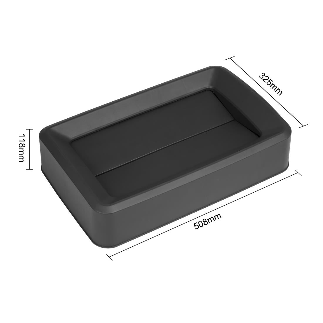 Jantex 60/80Ltr Slim Bin Lid Black - DX179