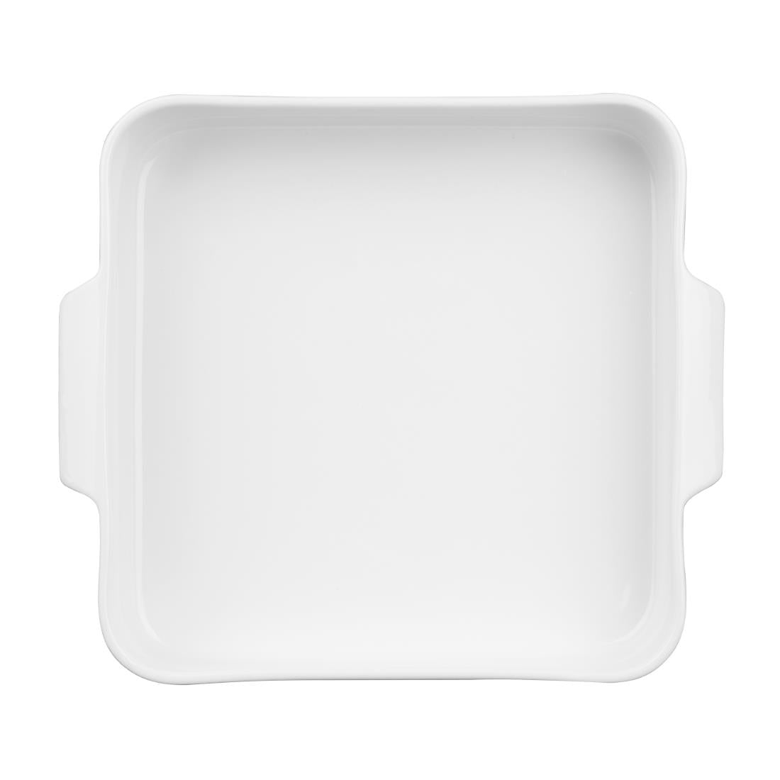 Olympia Whiteware Square Eared Roaster 260x225x50mm (2 Pack) - DX386