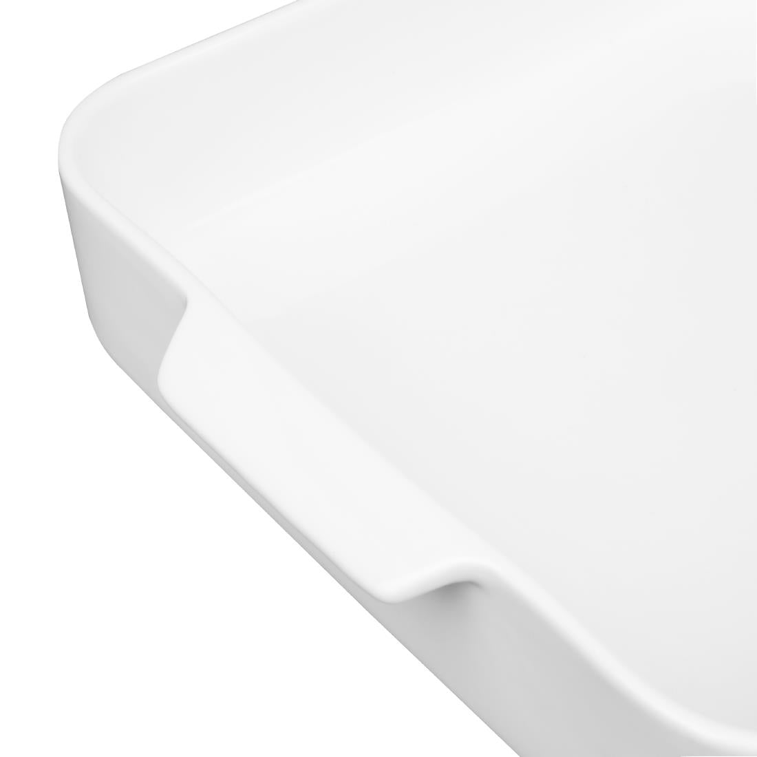 Olympia Whiteware Square Eared Roaster 260x225x50mm (2 Pack) - DX386