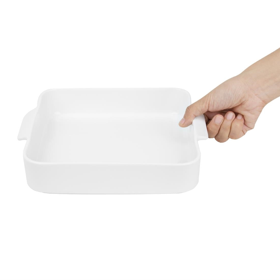 Olympia Whiteware Square Eared Roaster 260x225x50mm (2 Pack) - DX386