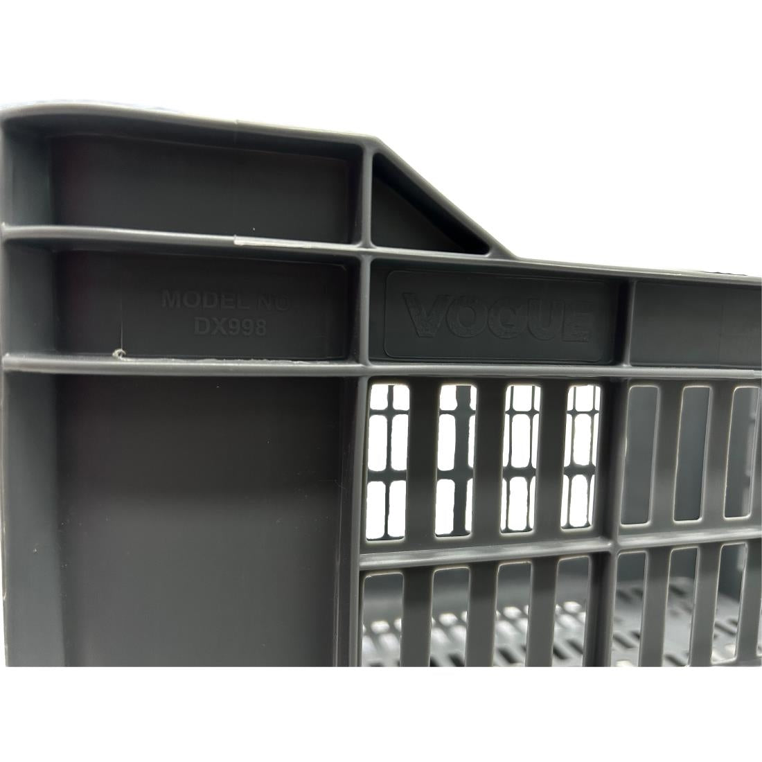 Vogue Perforated Plastic Storage Crate 542x360x290mm - DX998