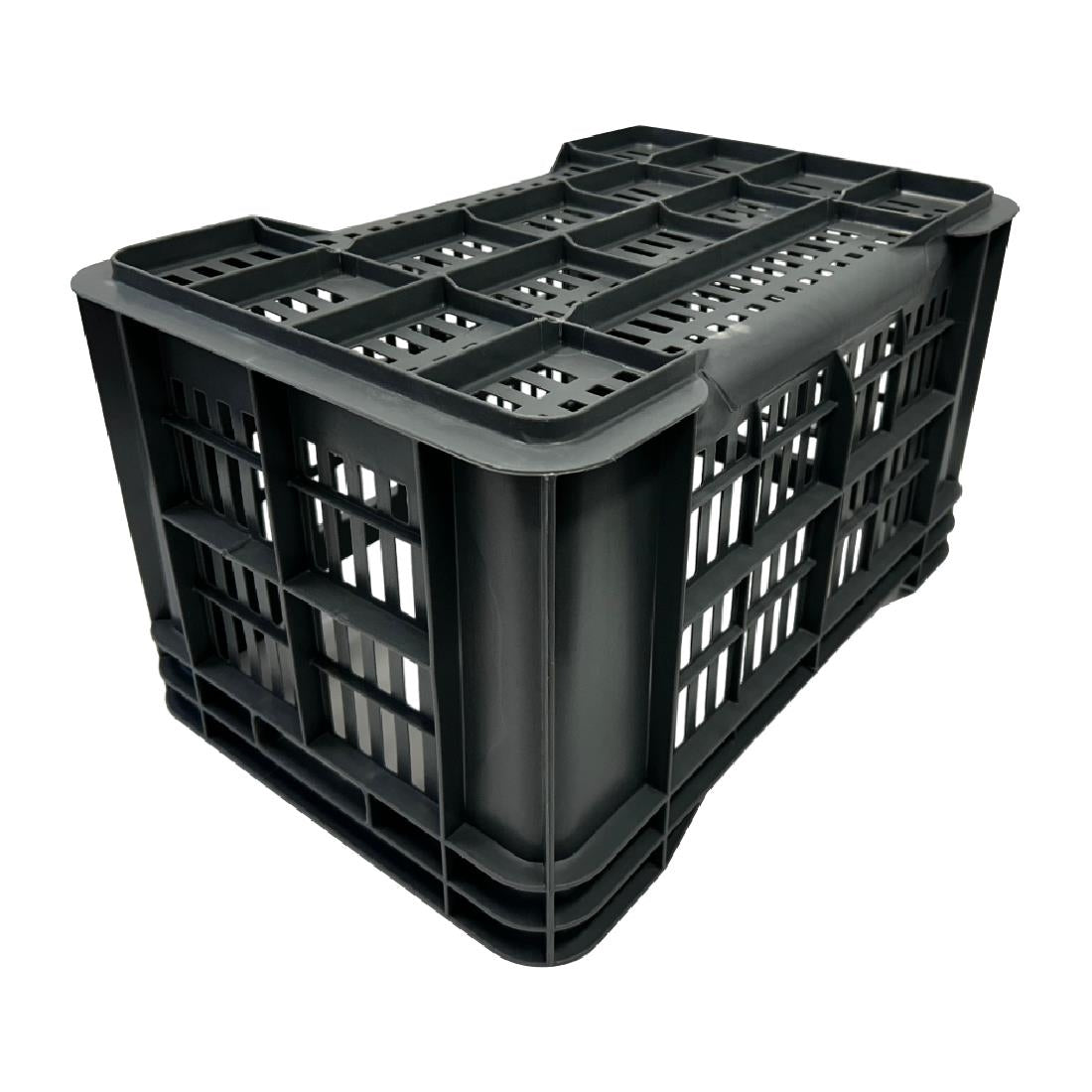 Vogue Perforated Plastic Storage Crate 542x360x290mm - DX998