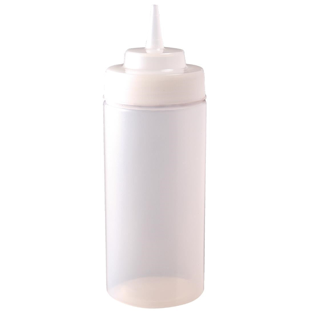 Vogue Clear Wide Neck Squeeze Sauce Bottle 454ml - E092