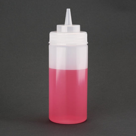 Vogue Clear Wide Neck Squeeze Sauce Bottle 454ml - E092