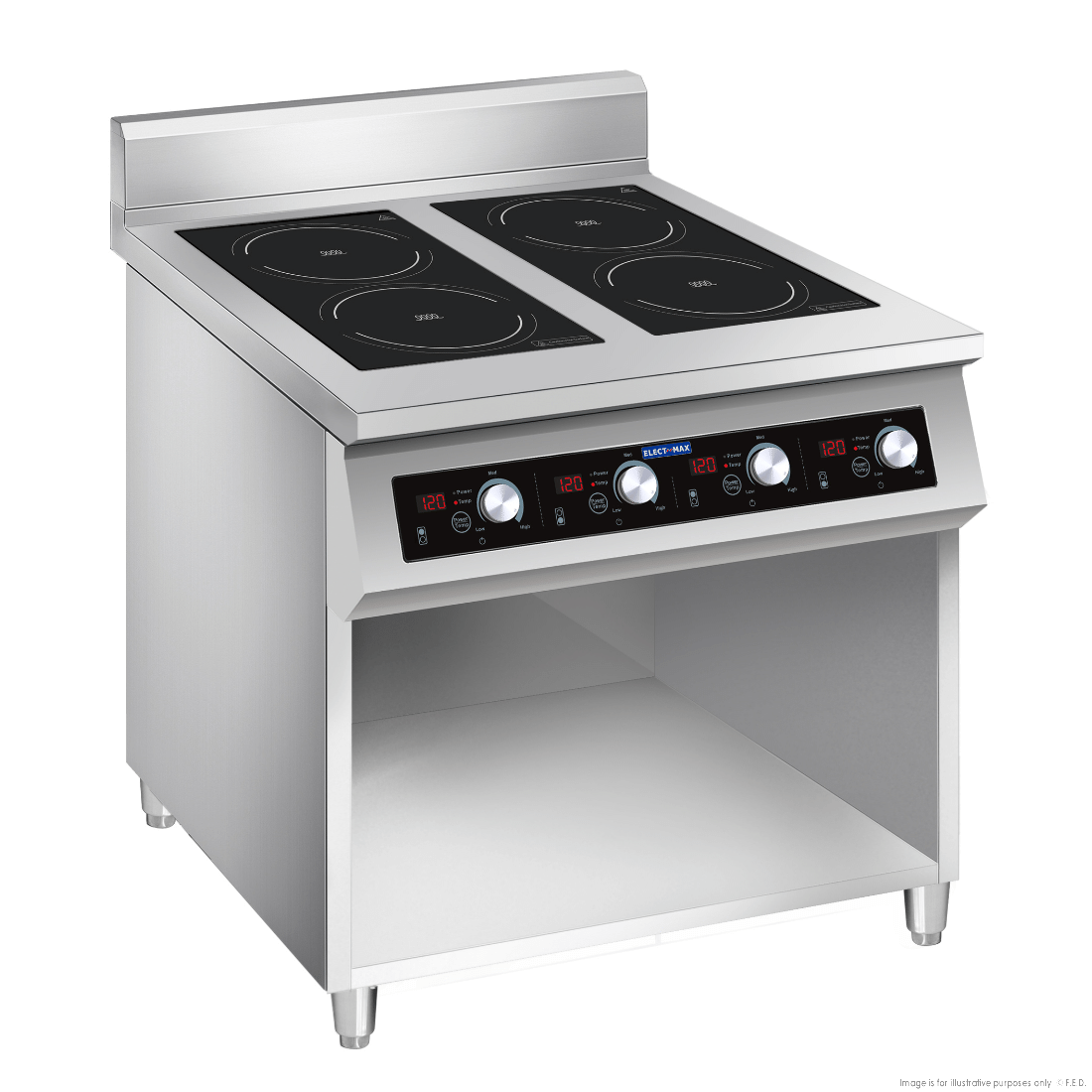ElectMAX 900 Series Induction 4 Burner Cooker with Splashback EIC9-800P