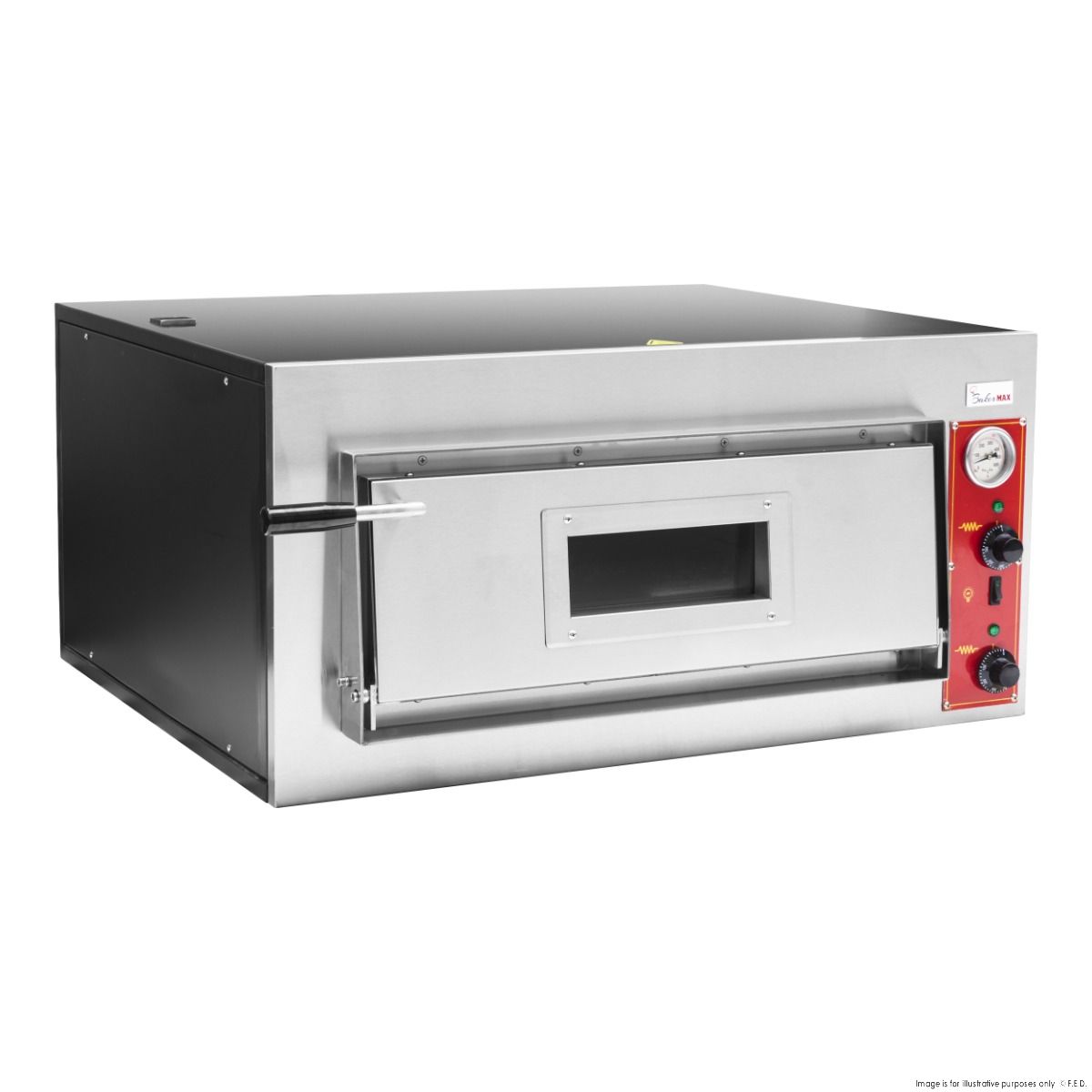 BakerMAX Black Panther Pizza Deck Oven EP-2-1E