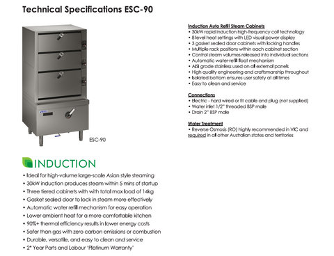 Luus Induction Steam Cabinet ESC-90