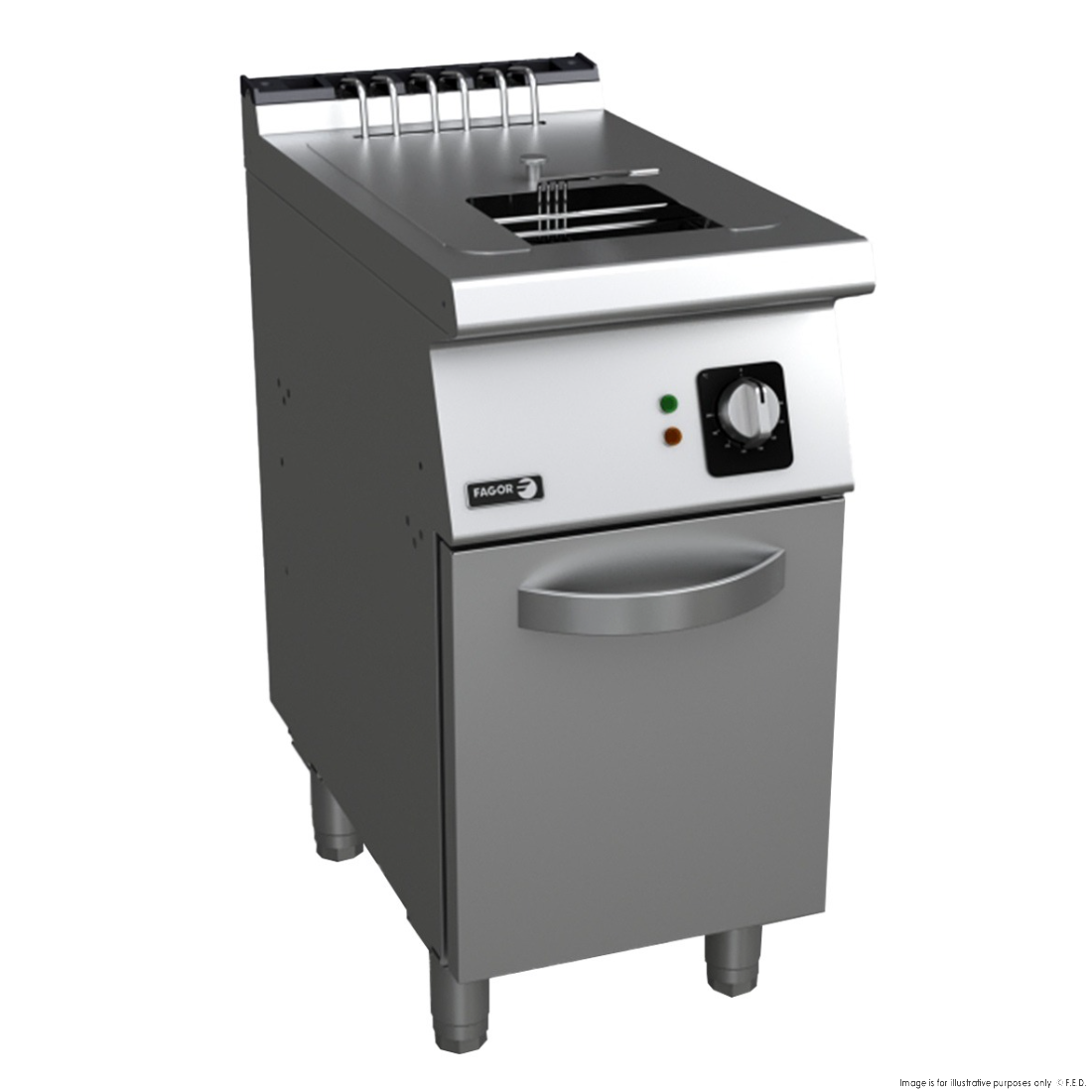 Fagor Kore 700 F-E7 Fryer with 15L Tank and Basket - 1-2 Tanks & 1-4 Baskets