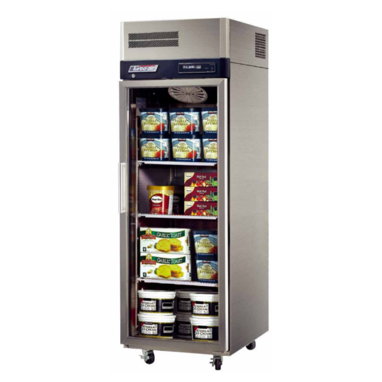 Turbo Air 1 Glass Door Upright Top Mount Freezer KF25-1G-N