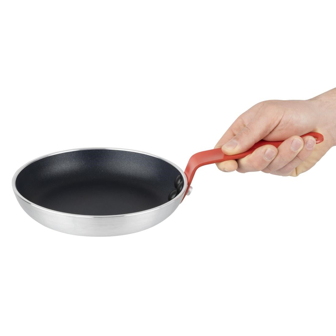 Hygiplas Aluminium Non-stick Teflon Platinum Plus Frying Pan with Red Handle 200mm - HT964