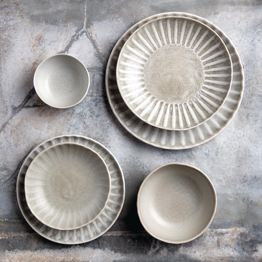 Olympia Corallite Deep Bowls Concrete Grey 160mm (6 Pack) - FB959
