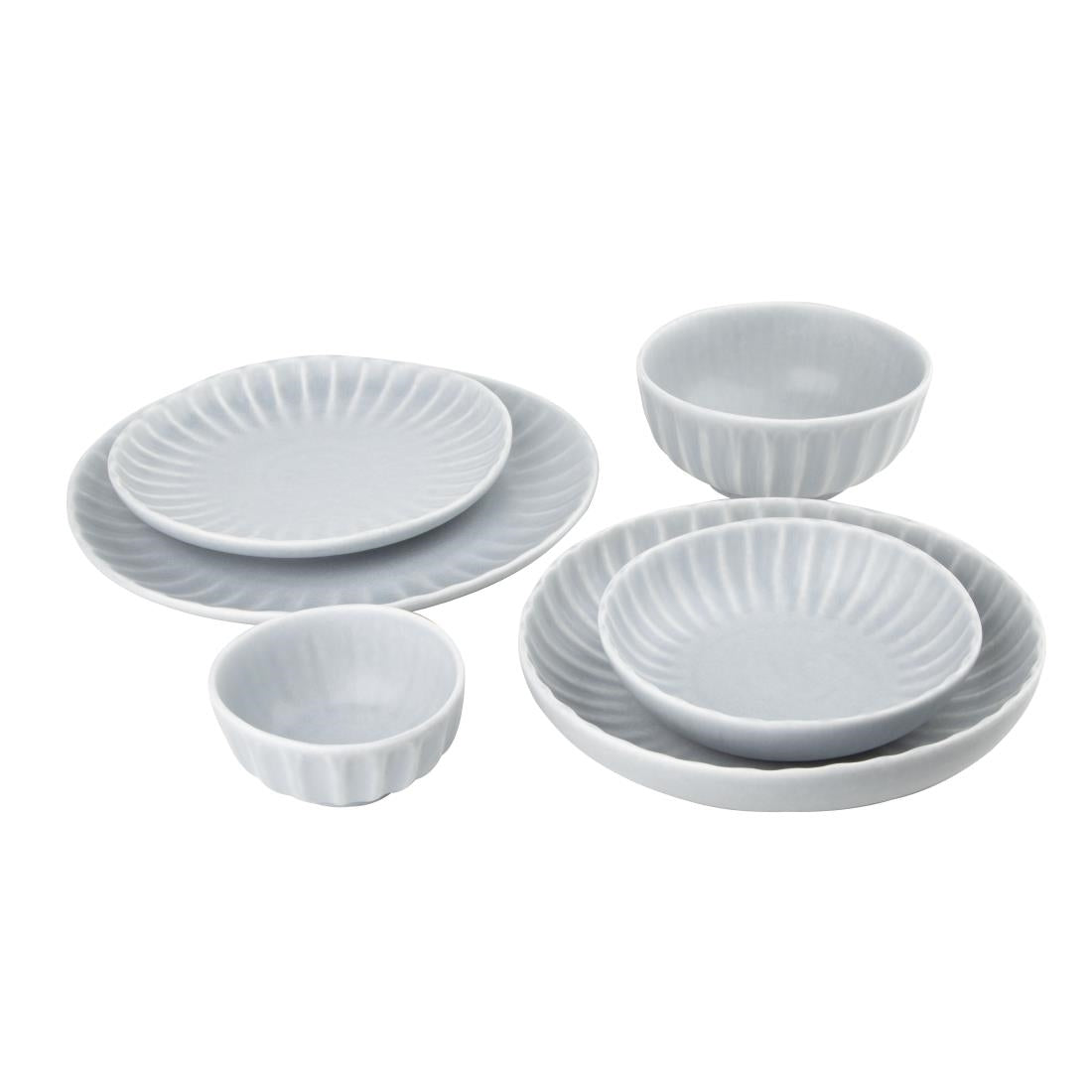 Olympia Corallite Plates Concrete Grey 205mm (6 Pack) - FB955