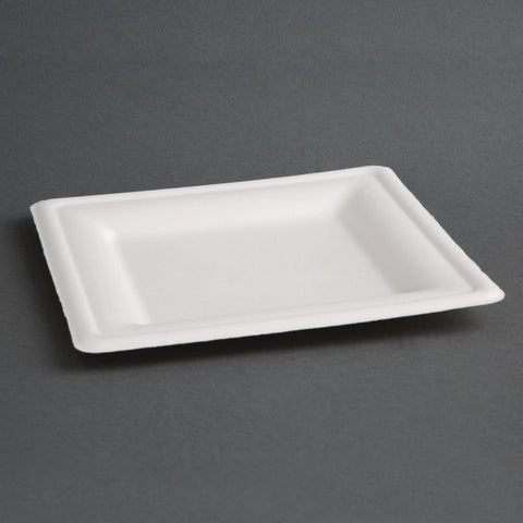 Fiesta Compostable Bagasse Square Plates 261mm (Pack of 50) - FC520