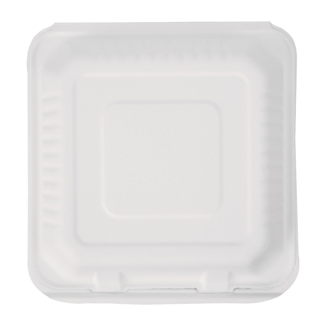 Fiesta Compostable Bagasse Hinged Food Containers 223mm (Pack of 200) - FC525