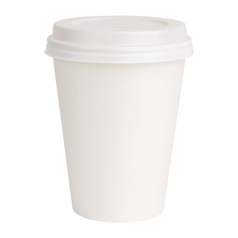 Fiesta Recyclable Paper Coffee Cups 225ml White (Pack of 50) - FD403