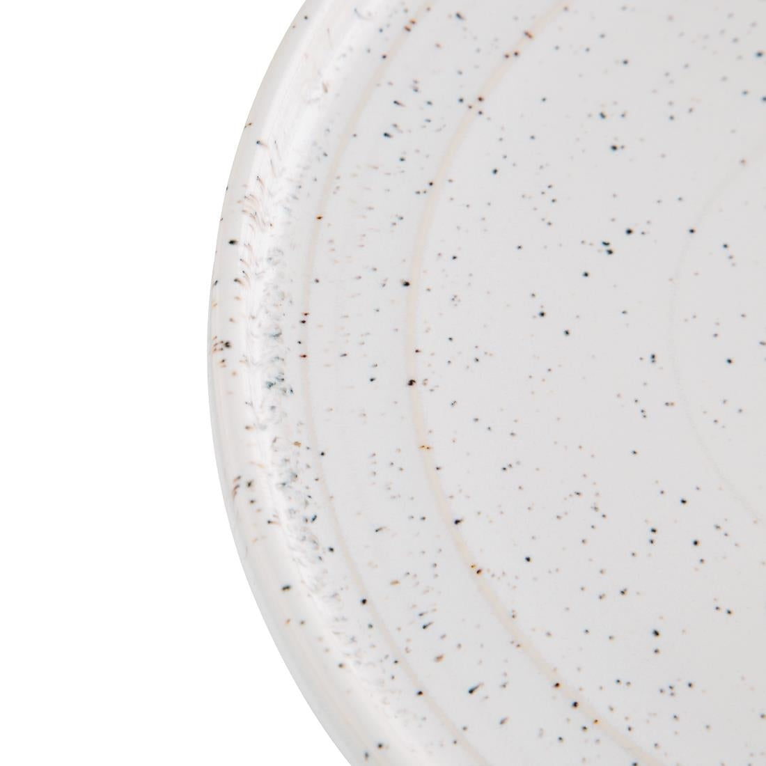 Olympia Cavolo White Speckle Flat Round Plate 220(Ø Pack)mm (6 Pack) - FD903