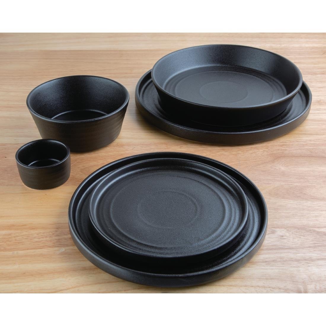 Olympia Cavolo Textured Black Dipping Dish 67(Ø)mm (12 Pack) - FD911