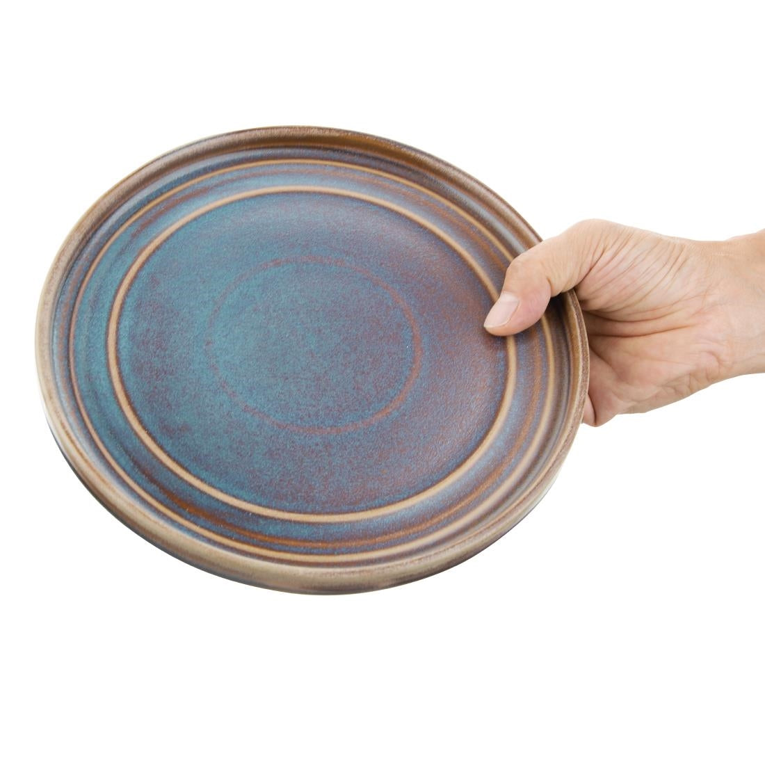 Olympia Cavolo Iridescent Flat Round Plate - 220mm (6 Pack) - FD915