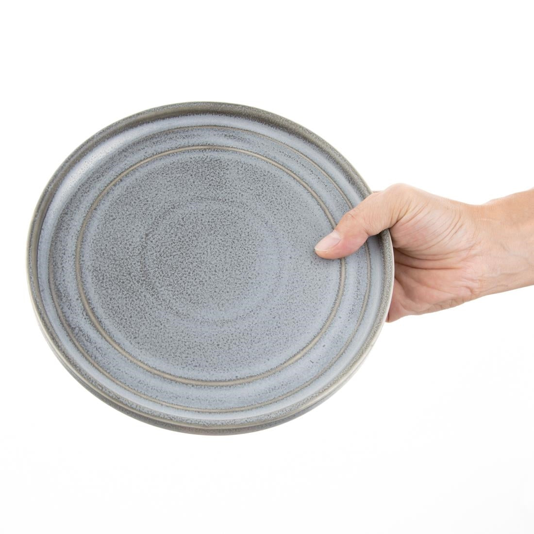 Olympia Cavolo Charcoal Dusk Flat Round Plate 220(Ø Pack)mm (6 Pack) - FD921