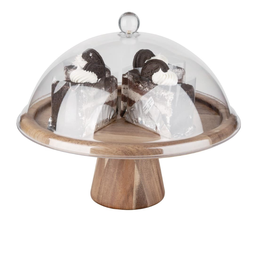 Olympia Acacia Cake Stand 305(Ø)x127(H)mm - FE150