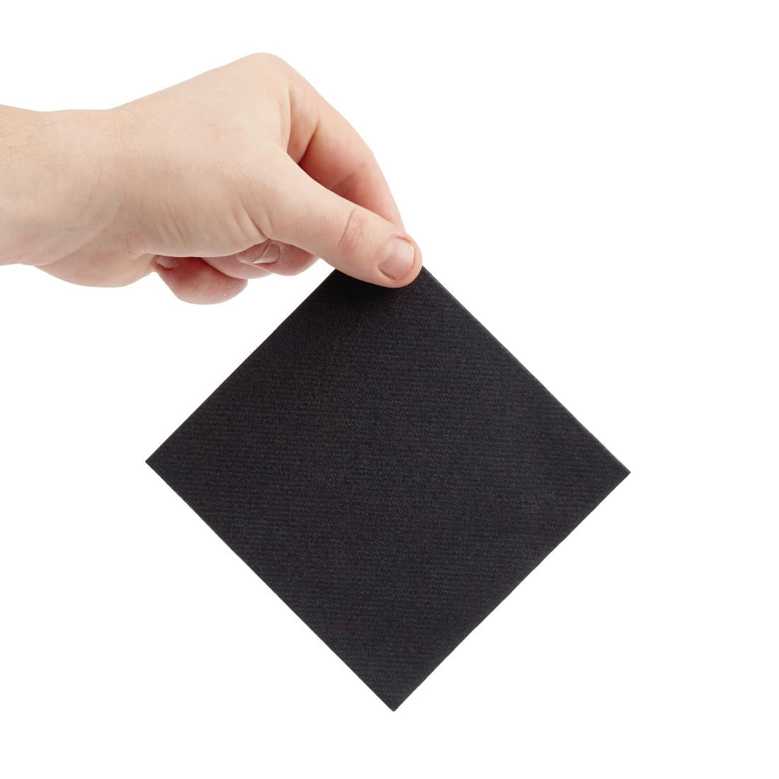 Fiesta Recyclable Premium Tablin Cocktail Napkin Black 24x24cm Airlaid 1/4 Fold (Pk 2400) - FE263