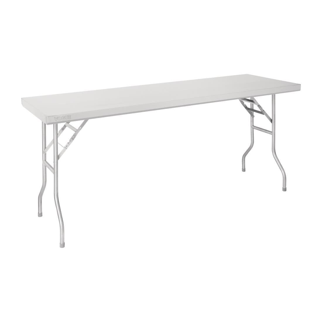 Vogue Stainless Steel Folding Work Table 1830x610x780 - FN289