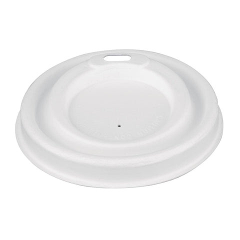 Fiesta Compostable Bagasse Coffee Cup Lids 225ml (Pack of 1000) - FS060