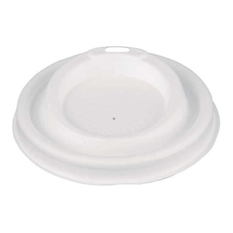 Fiesta Compostable Bagasse Coffee Cup Lids 340ml (Pack of 1000) - FS061