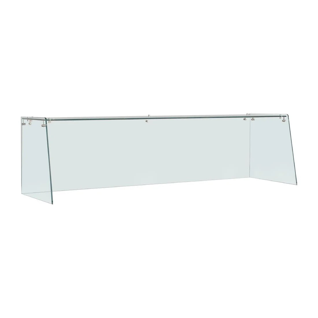 Straight Glass Sneeze Guard Assembly for 4 Door Counter - FT369