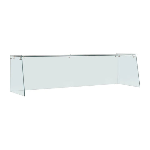 Straight Glass Sneeze Guard Assembly for 4 Door Counter - FT369