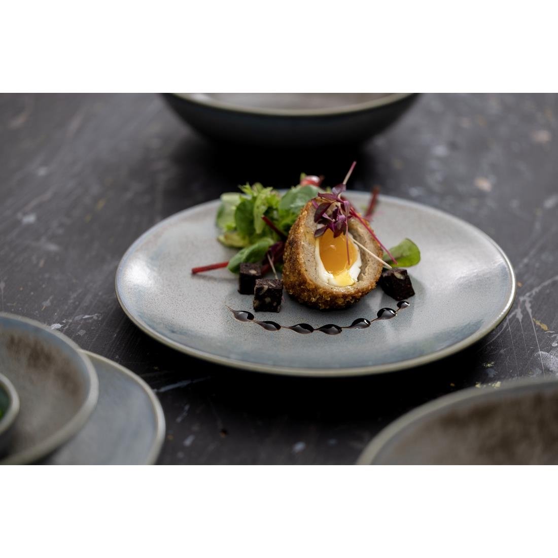Olympia Ember Blue Low Coupe Bowls 230mm (4 Pack) - FU174