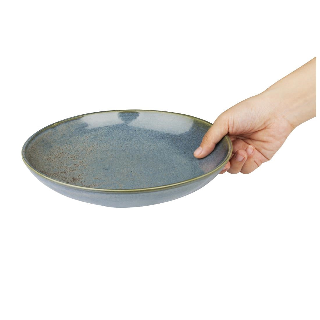 Olympia Ember Blue Low Coupe Bowls 230mm (4 Pack) - FU174