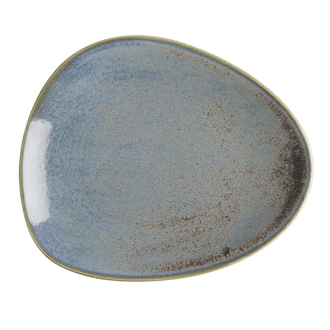Olympia Ember Blue Triangle Plates 308mm (4 Pack) - FU176