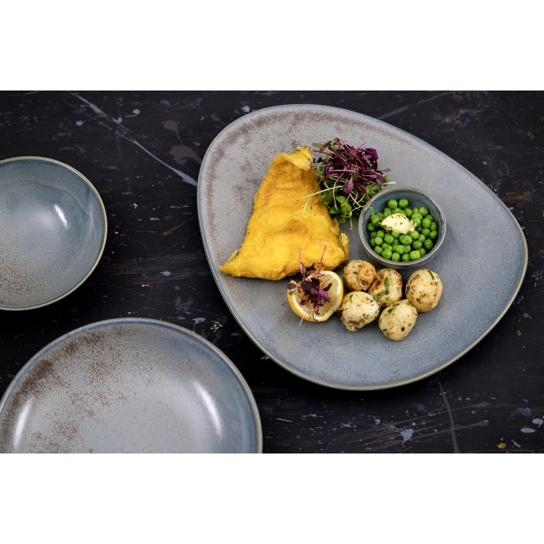 Olympia Ember Blue Coupe Bowls 152mm (6 Pack) - FU173