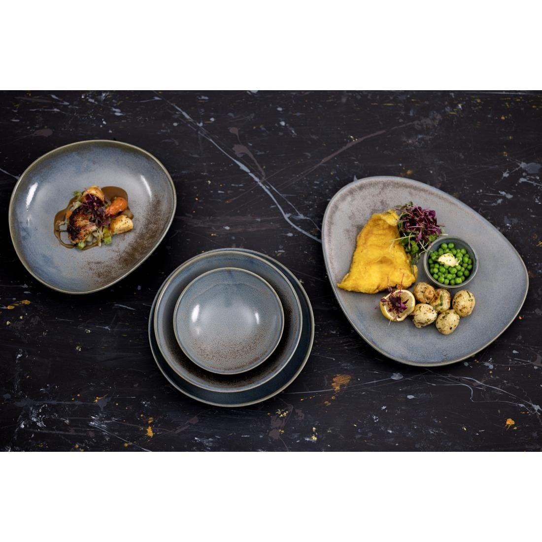 Olympia Ember Blue Coupe Bowls 200mm (4 Pack) - FU175