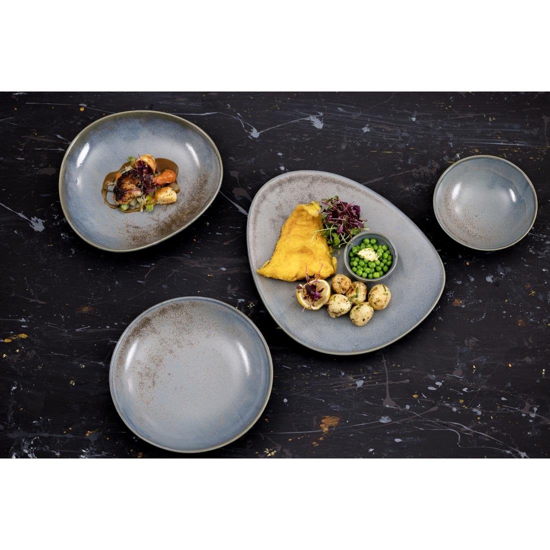 Olympia Ember Blue Coupe Plates 230mm (6 Pack) - FU171