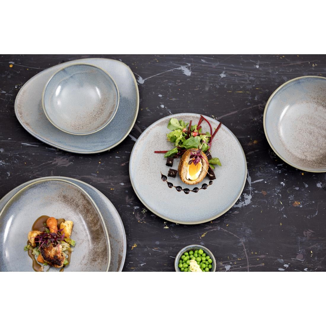 Olympia Ember Blue Coupe Bowls 152mm (6 Pack) - FU173