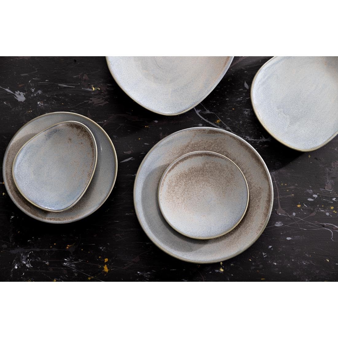 Olympia Ember Blue Low Coupe Bowls 230mm (4 Pack) - FU174
