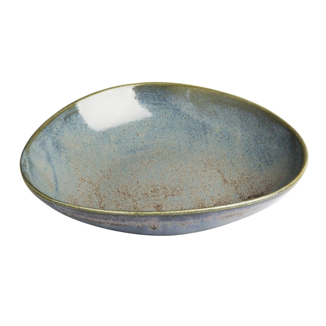 Olympia Ember Blue Triangle Bowls 245mm (4 Pack) - FU181