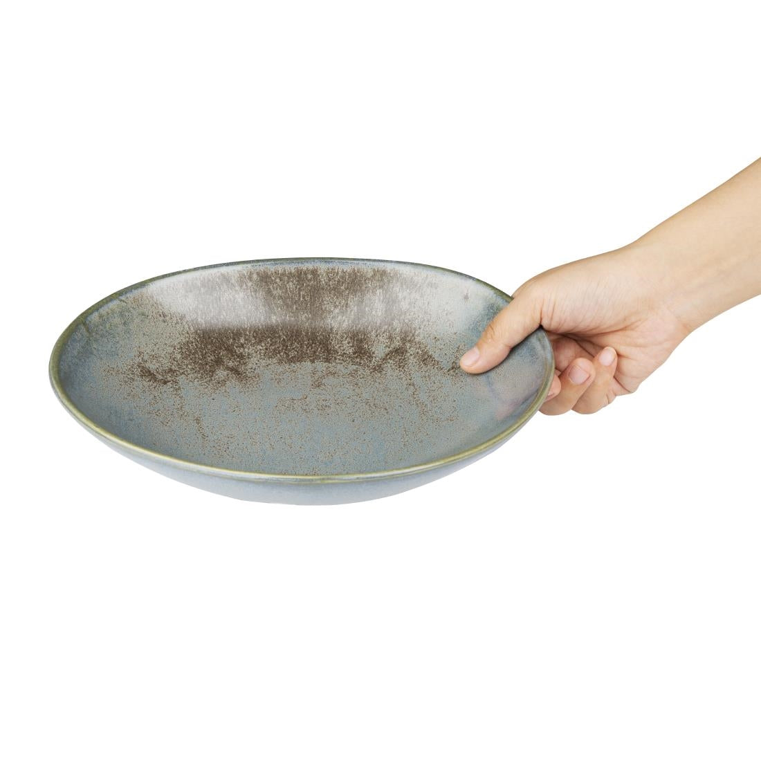 Olympia Ember Blue Triangle Bowls 245mm (4 Pack) - FU181