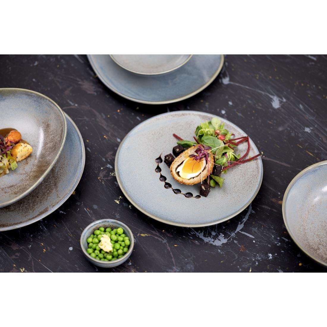 Olympia Ember Blue Coupe Plates 230mm (6 Pack) - FU171