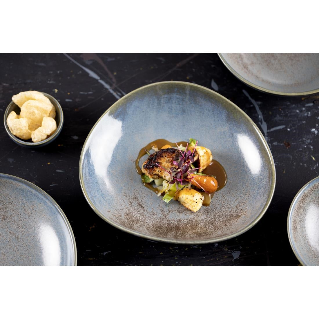 Olympia Ember Blue Coupe Bowls 152mm (6 Pack) - FU173