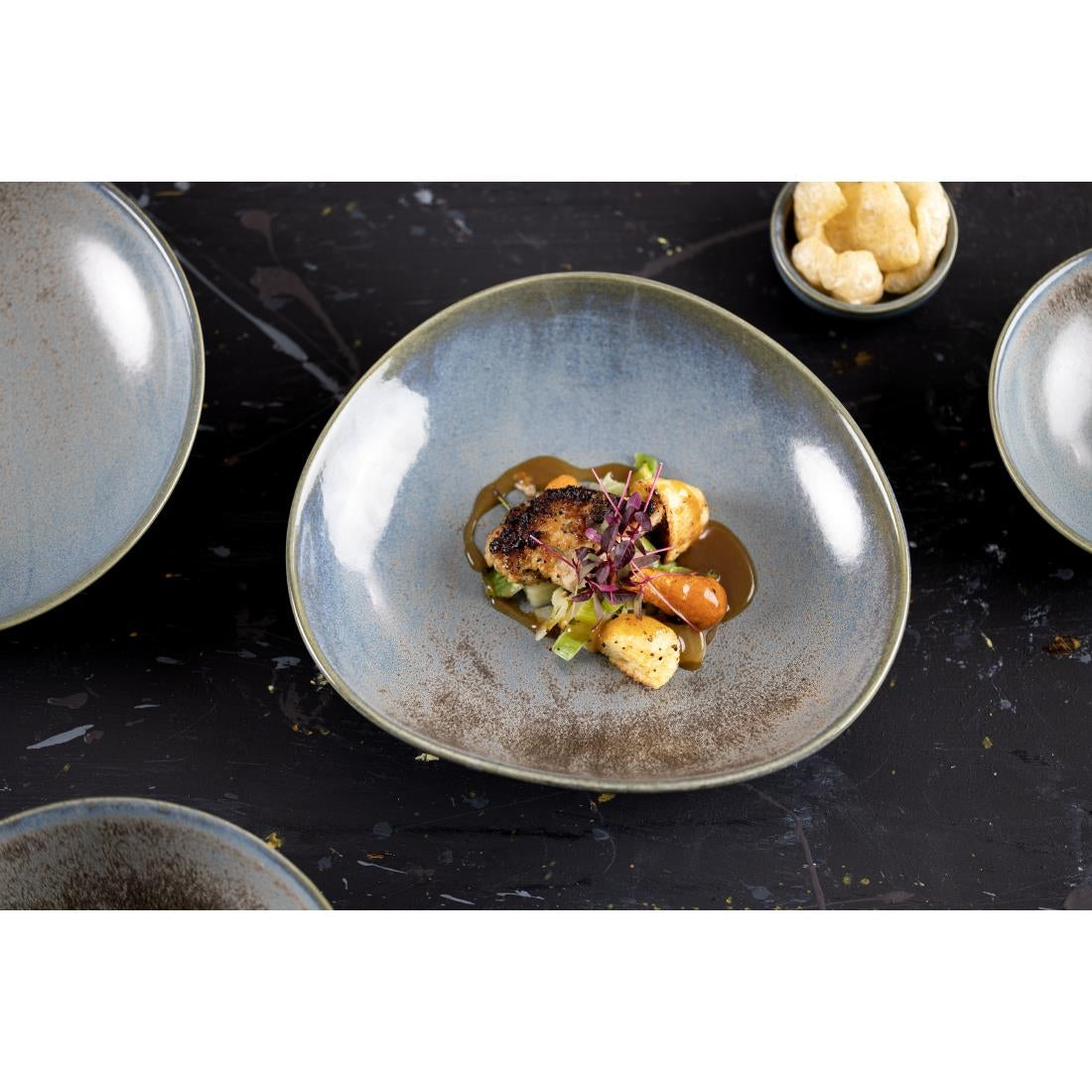 Olympia Ember Blue Coupe Bowls 200mm (4 Pack) - FU175