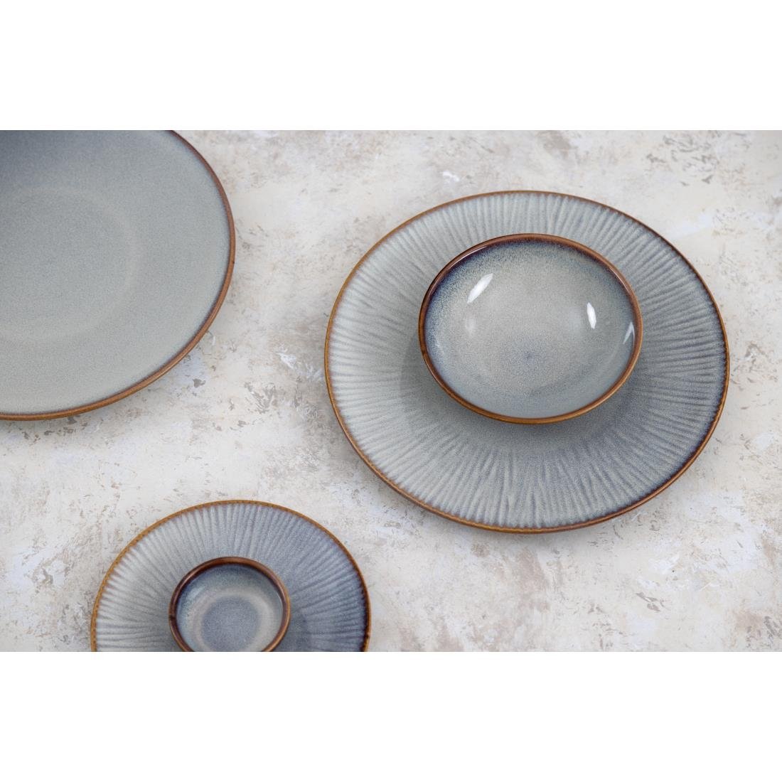 Olympia Drift Grey Embossed Coupe Plates 180mm (6 Pack) - FU196