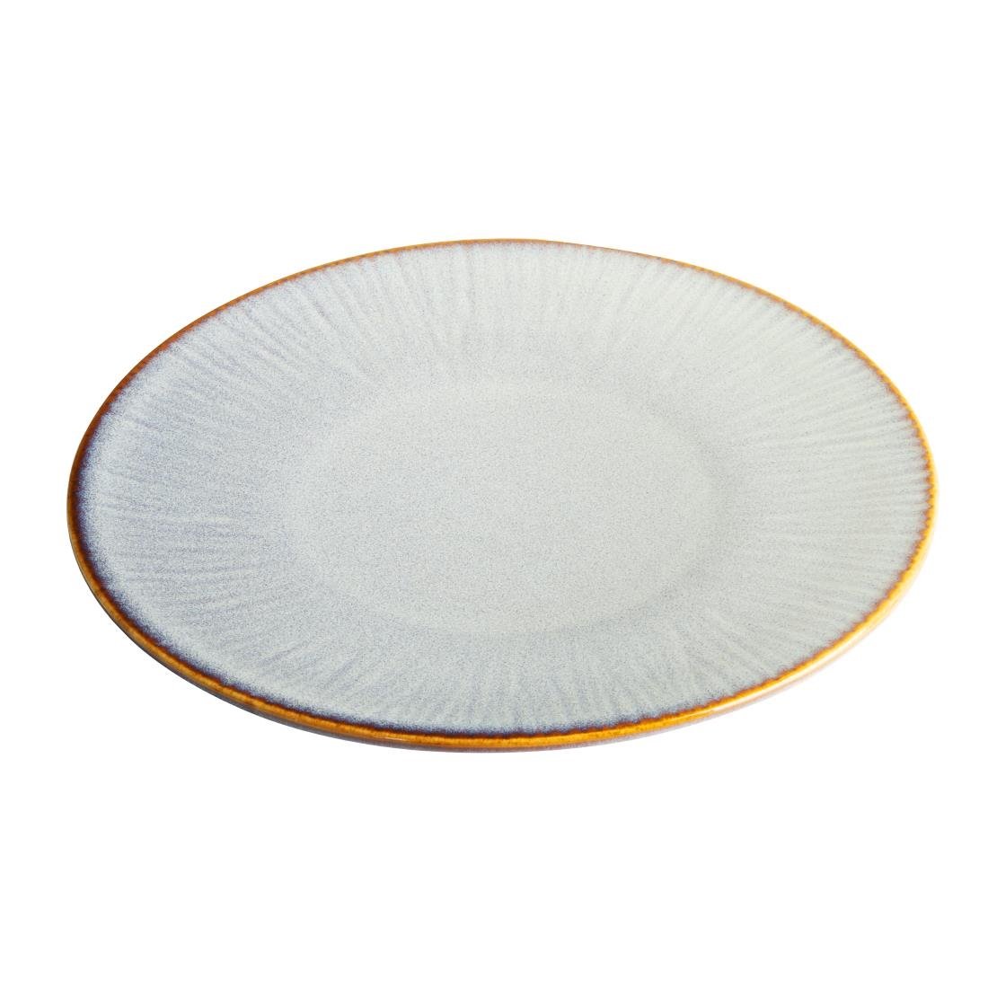 Olympia Drift Grey Embossed Coupe Plates 220mm (6 Pack) - FU195
